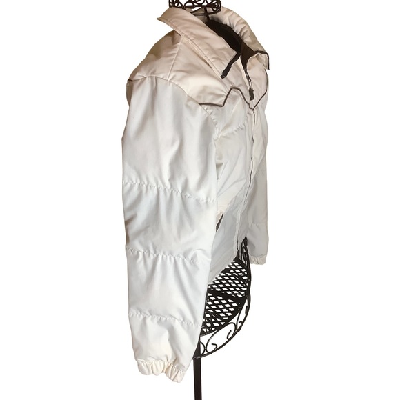 Vintage Karman Outerwear Western Down Coat/Jacket – Women’s Small –White & Brown - Picture 3 of 13